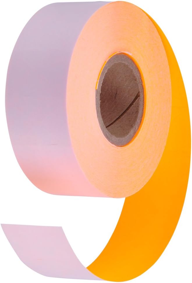 Fluorescent Orange Labels to Fit The XL Pro 25EC, 25EE, 25EEA, 25EEAA, and 265P Label Price Guns 20 Pack (Free Ink Roll Included)