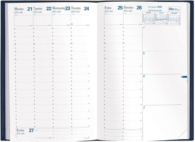 Quo Vadis 2026 Refill for Minister - Weekly/Monthly Planner - 12 Months, Jan. to Dec. - 6 1/4 x 9 3/8" - Time Management Appointment Organizer