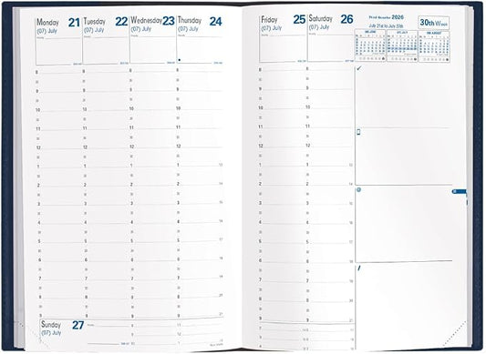 Quo Vadis 2026 Refill for Minister - Weekly/Monthly Planner - 12 Months, Jan. to Dec. - 6 1/4 x 9 3/8" - Time Management Appointment Organizer