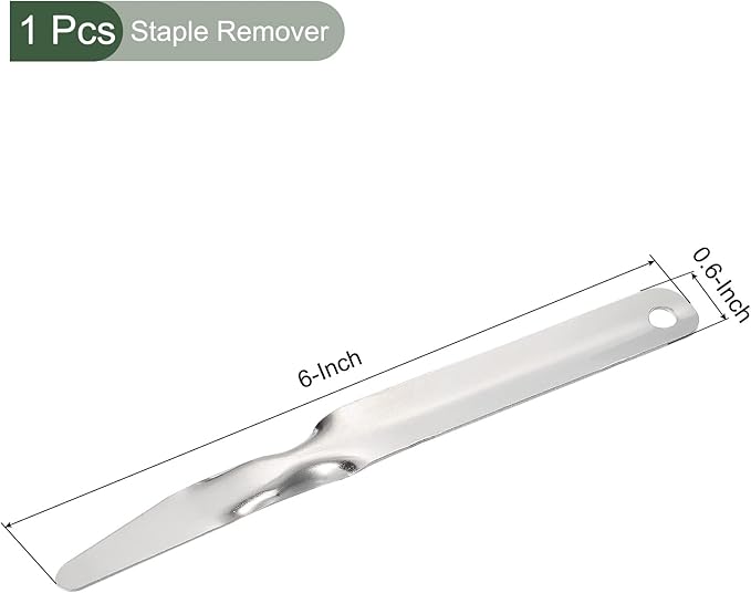 YOKIVE 1 Pcs Staple Remover, Flat Staplers Puller | Staples Removal Great for Office Home Desktop (Silver)
