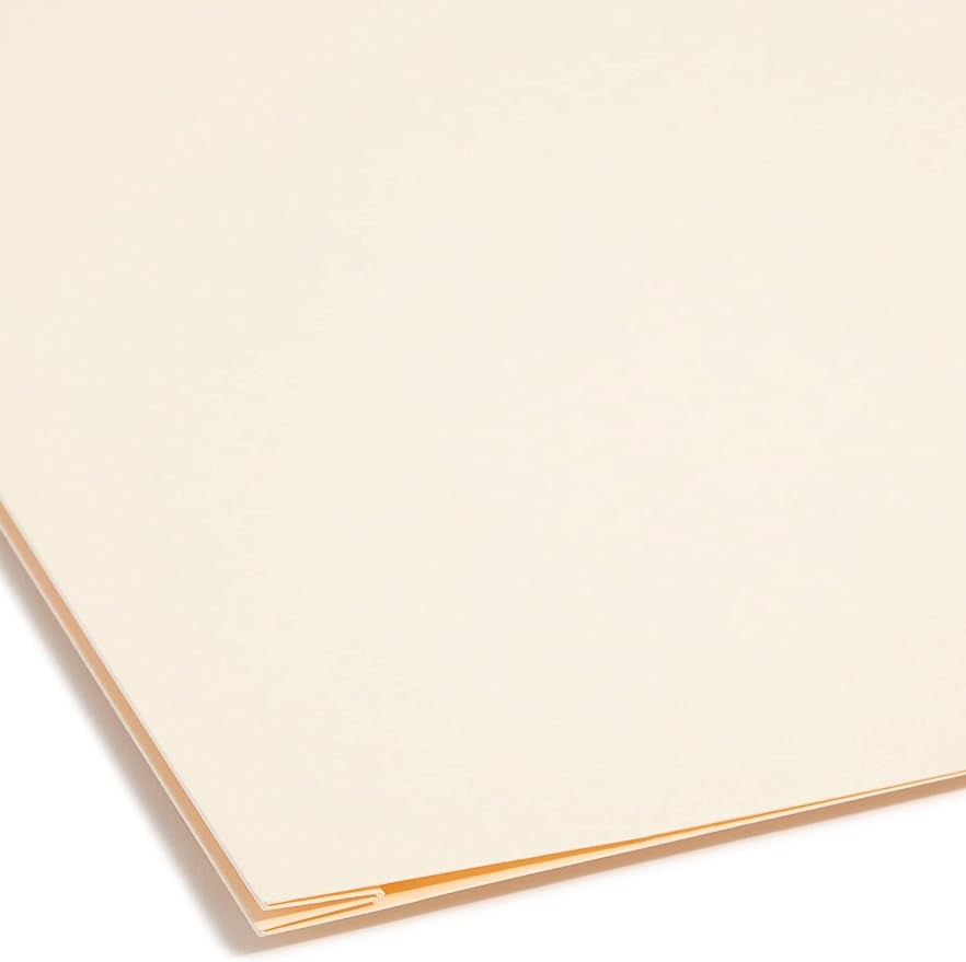 Smead Fastener File Folder, 2 Fasteners, Reinforced 1/3-Cut Tab, 1-1/2" Expansion, Letter Size, Manila, 50 per Box (14595)