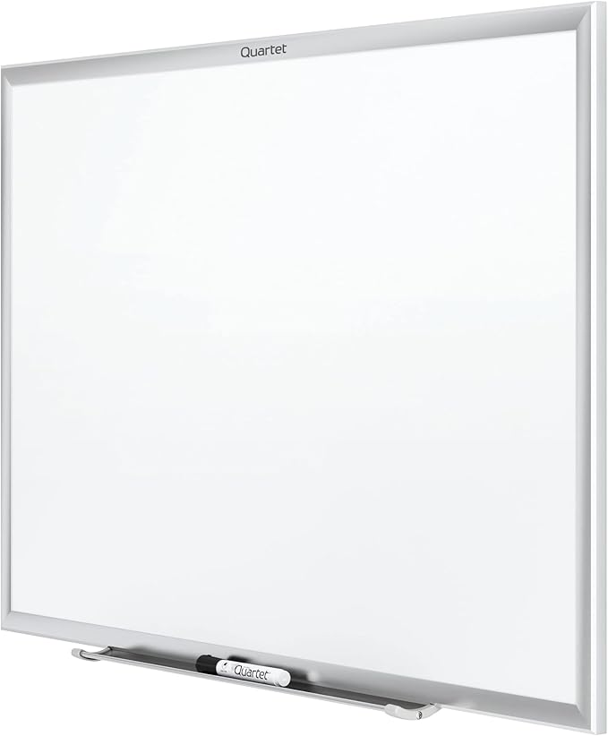 Quartet Dry Erase White Board 72"W x 48"H Magnetic Whiteboard, Nano-Clean, Silver Aluminum Frame (SM537)