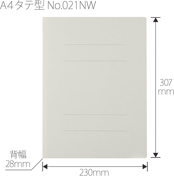 Plus Flat File, Resin Jig, Thick Binding, 10.8 inches (300 mm), A4, Vertical, Gray, 10 Books, No.021NW 79-049 x 10