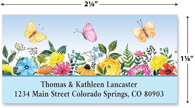 Colorful Images Fields of Color Return Address Mailing Labels, Personalize with Name & Addresses, Set of 144 Self Adhesive, Easy Peel Flat Label Sheets, 1⅛" x 2¼", 1 Design