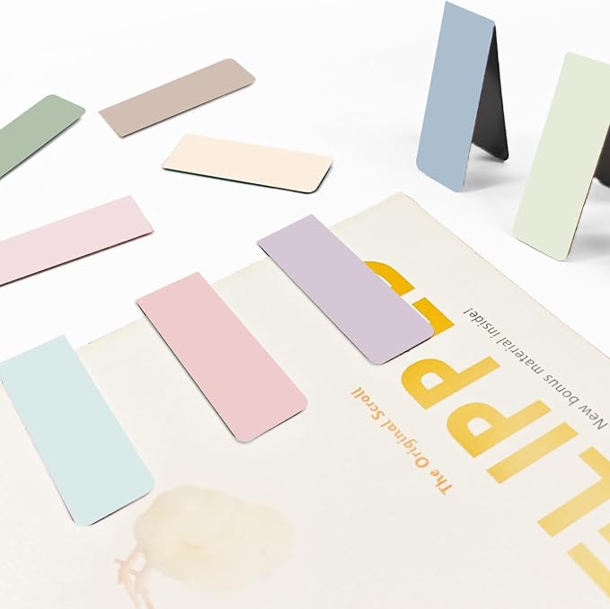 15 Pieces Bookmark, Magnetic Bookmarks for Women, Men, Book Lovers, Bookmarks Bulk for Students Teachers Reading, Morandi Color Bookmark