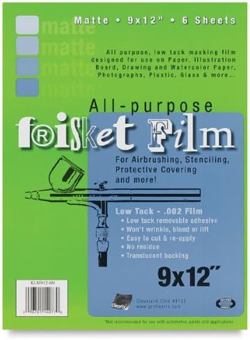 Grafix Frisket Low Tack MTE 9X12 Pkg/6