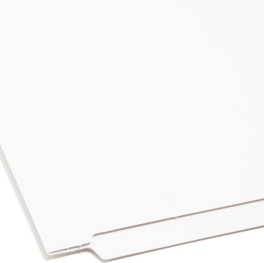 Smead End Tab Fastener File Folder, Shelf-Master® Reinforced Straight-Cut Tab, 2 Fasteners, Legal Size, White, 50 per Box (28840)