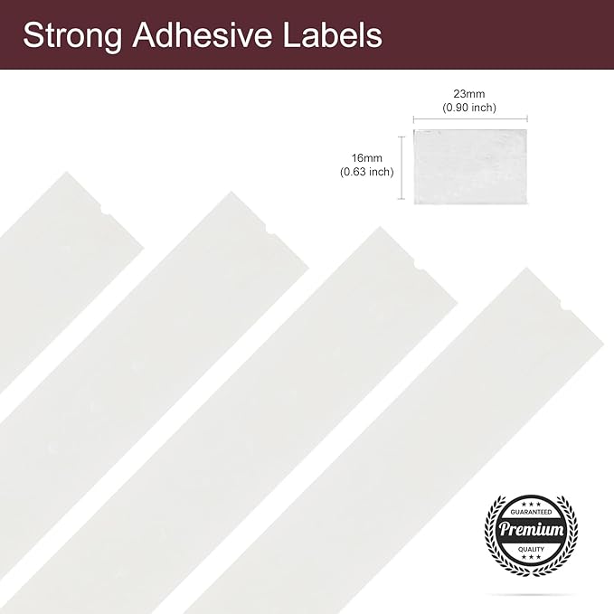 Motex 2 Line Blank Labels - 20,000 White Blank Price and Date Gun Labels with 1 Ink Roll, Fits MX-2316NEW
