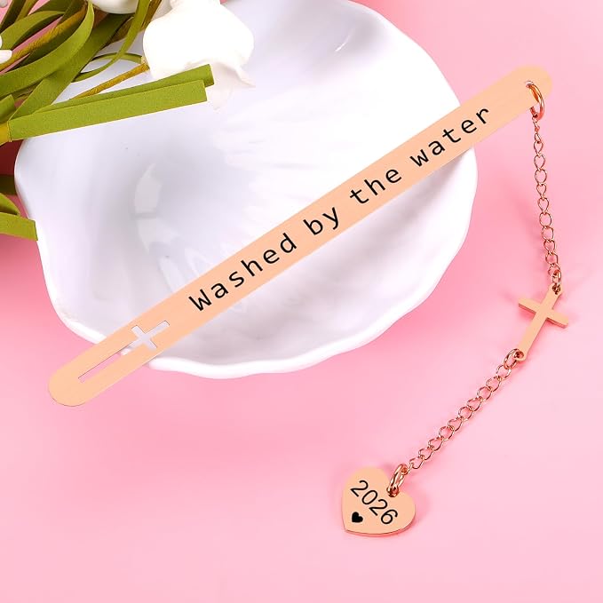 Baptism Gifts for Girls Boys 2026 Christian Bookmark Gifts for Teens Baptism Christening Gift for Godchild Goddaughter Godson Baby Girl Adult Baptism Gift for Women