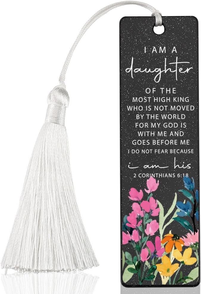 Christian Affirmation Bookmark, Inspirational Gift for Believers, Uplifting Gift for Spiritual Readers, Spiritual Bookish Present, Unique Floral & Scripture Design Bookmark, WCB55