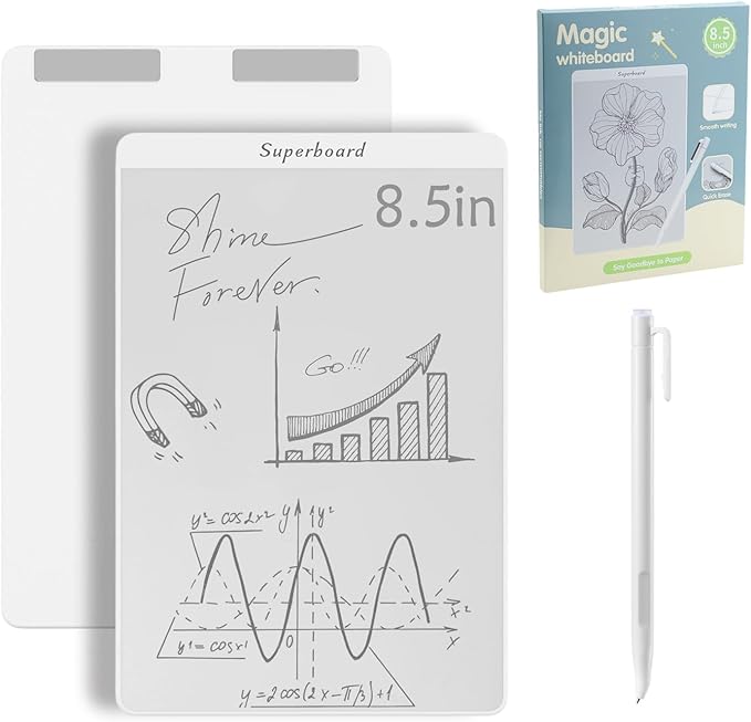 7.5”×5” Innovative Erasable Magnetic Whiteboard with Erase Pen，Eco-Friendly and Durable ，Sketching Memo and Educational Use for Kids and Adults
