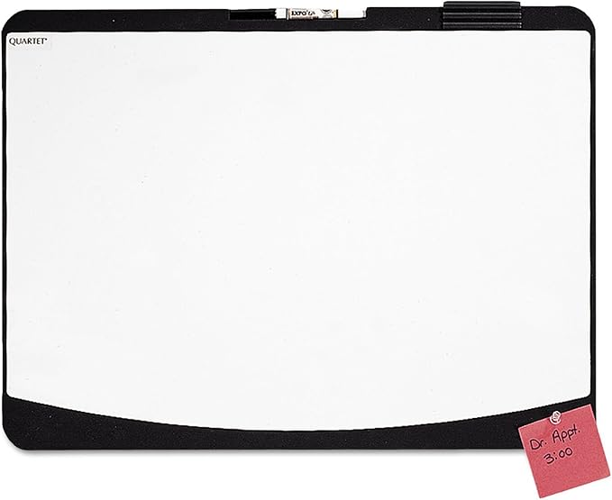 Quartet Designer Tack and Write Workstation Board, 17.5 x 23.5 Inches, Black (06355BK)