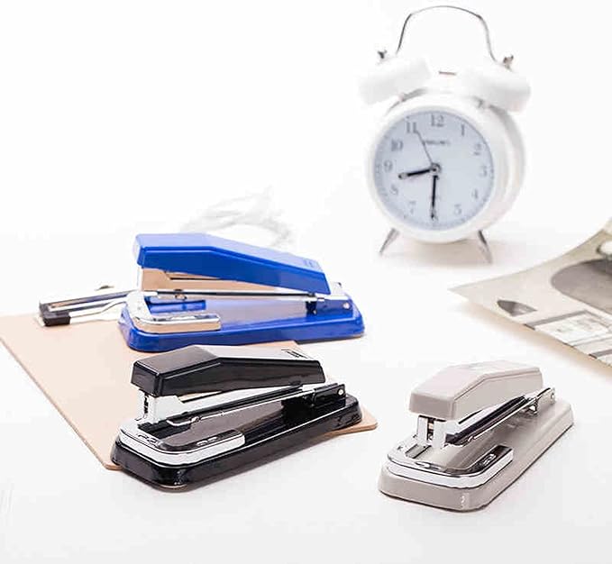 Liudan Stapler Stapler Handheld Stapler Rotatable Stapler Classroom or Desktop Accessories can Hold 20 Pages of Paper 3 Colors Desktop Stapler (Color : Blue, Size : A)