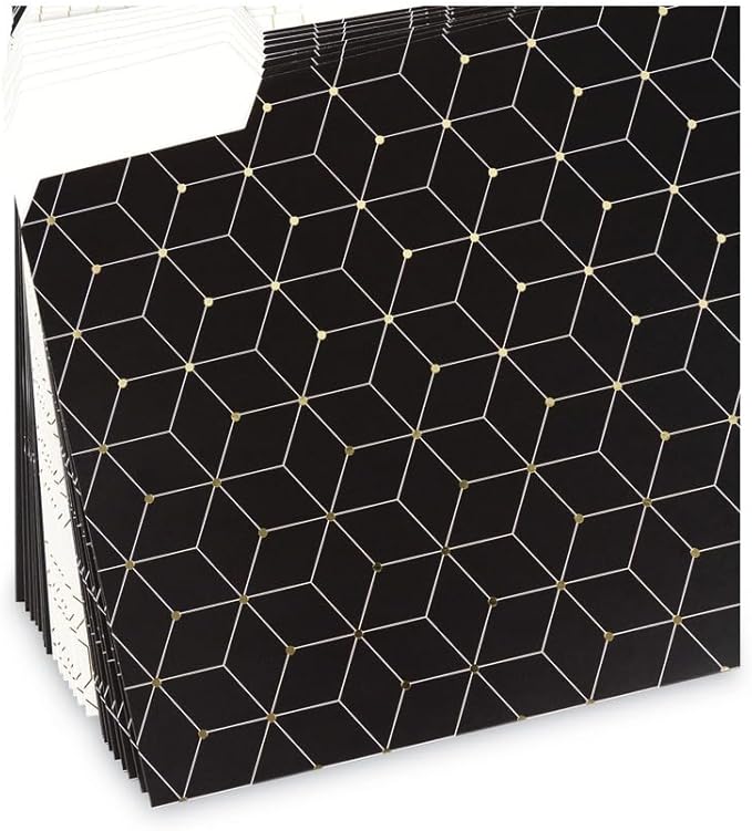 U Brands 3 Tab File Folders, Modern + Classic, 24 Count