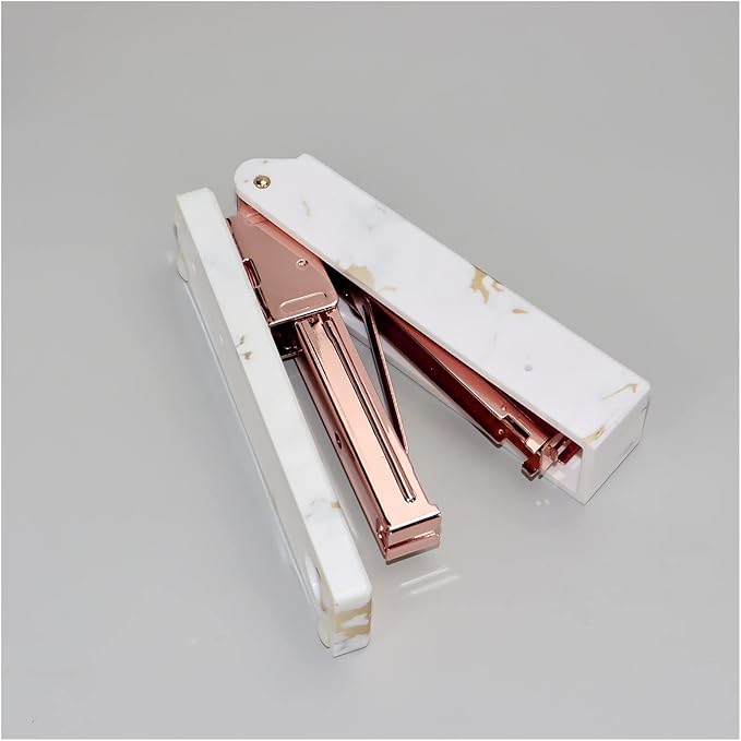Desk Stapler Stapler Creative Marble Pattern Stapler Can Bind 20 Pages Capacity Learning Office Supplies Student Stationery Gifts School Supplies (Color : B)