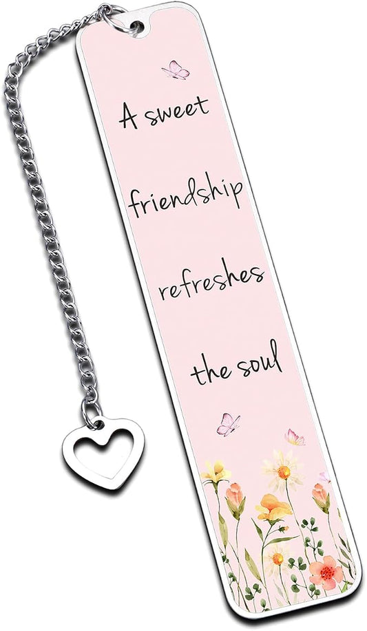 Best Friend Bookmark for Women Book Lovers, Friendship Gift for Best Friend Christian Metal Book Marker for Reading Women, Besties Valentine Friendship Gifts