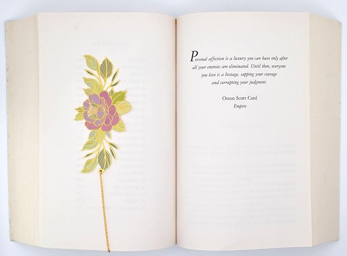 BLBMH Flowers Bookmark for Women Mother's Day Gifts Teacher Appreciation Gifts Birthday Christmas Unique Gifts Cute Funny Metal Book Marks for Grils Mom Readers Book Lovers -F3 Peony