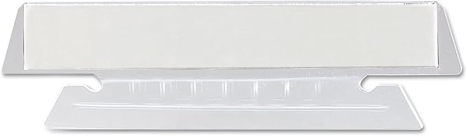 Smead Replacement 1/5-Cut Poly Tabs, Clear, 25 Per Pack (64600)