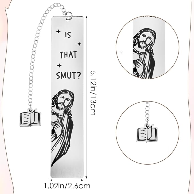 Funny Gifts Bookmark - Novelty Gag Book Mark with Chain, Stainless Steel Book Marker Gifts for Women Men, Books Lovers, Readers, Coworkers, Christian Gift
