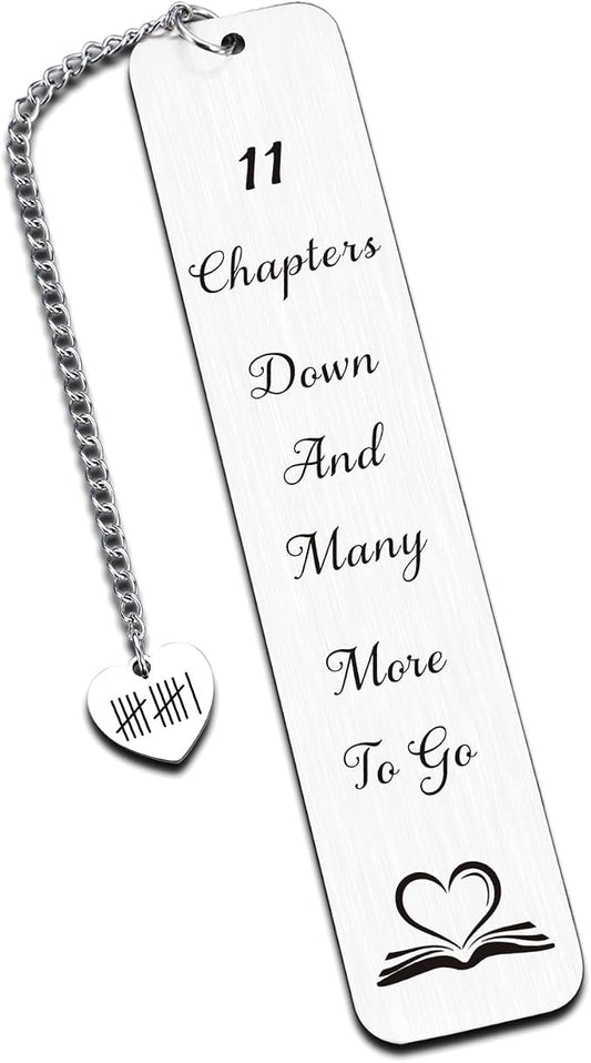 11 Years Anniversay Steel Gifts for Her Him Steel Gifts for 11th Anniversary 11 Years Wedding Anniversa-ry Day Gift for Husband Wife Men Women White Elephant Gift for Adults Christmas Valentine
