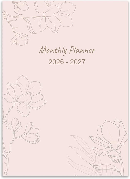 2026-2027 Monthly Planner - Month Calendar from July 2026 - December 2027, Monthly Planner 2026-2027 Easy to Organize Your Daily Life, 7" x 10", Pink
