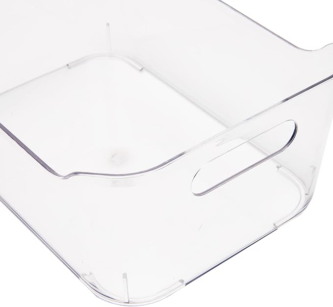 Mind Reader Desk Supplies Office Supplies Organizer, 4 Pack, 8.85" x 6" x 4", Clear