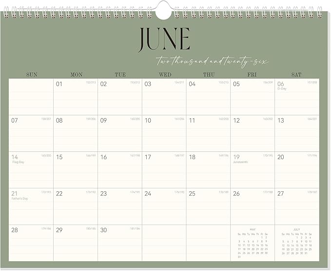 GuassLee Desk Calendar 2026-2027, 19-Month Hanging Desk/Wall Calendar From 2026 Jun-2027 Dec., 14" X 11" Monthly Planner With Thick Paper Spiral Bound For Office Home School Organizing & Planning