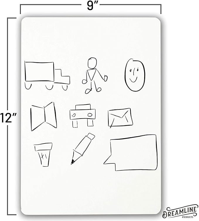 Dry Erase Boards [30pc Double Sided] Lapboards with ClearWipe Coating! Small White Boards - 9" x 12" Mini White Boards for Students, Classroom Teacher Supplies