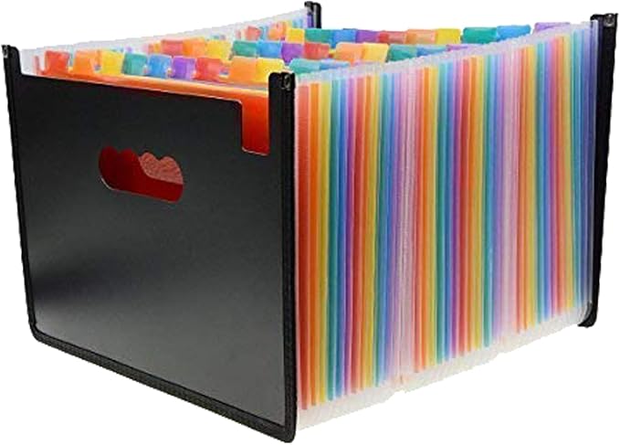 Expanding File Folder 36 Pockets, Large Capacity Multicolored Portable Accordion A4 Document Organizer – Works on Letter Size and A4 Size for Home/Office/Business/Study