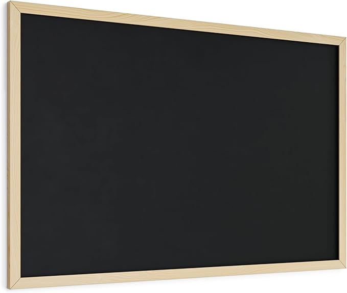 U Brands Chalkboard, 24" x 36", Birch Wood Frame, Blackboard Surface, Wall Mountable, Dry Erase Board, Home, Classroom & Office Organization, Memo & Message Board