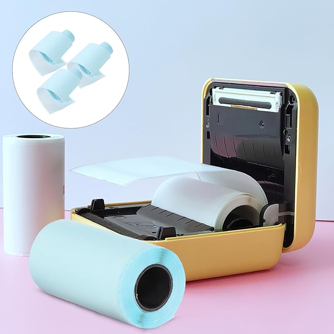 KALLORY 3rolls Thermal Printer Sticker Self-Adhesive Thermal Labels for Organizing Printing for Use