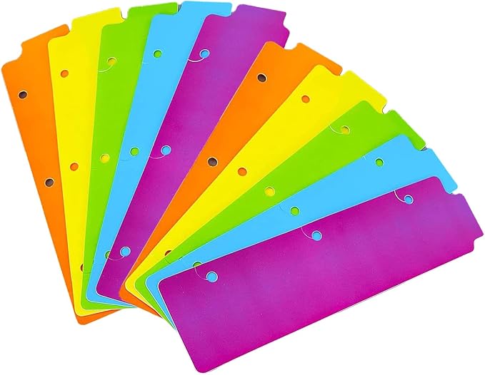 8.5x2.4 inches Spiral Snap in Bookmark,Dividers for 3 Ring Binders,Page Protectors Notebooks Dividers Place Marker for Binders (5)