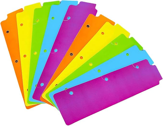 8.5x2.4 inches Spiral Snap in Bookmark,Dividers for 3 Ring Binders,Page Protectors Notebooks Dividers Place Marker for Binders (5)