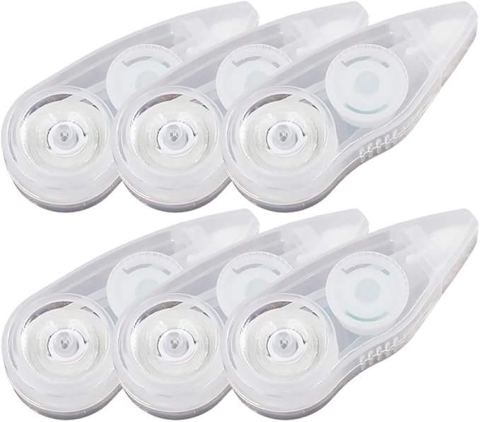 6pcs Correction Tape for Students, Portable Instant Dry Studying Tape Set, Convenient Writing Correction Supplies for School and Office Use
