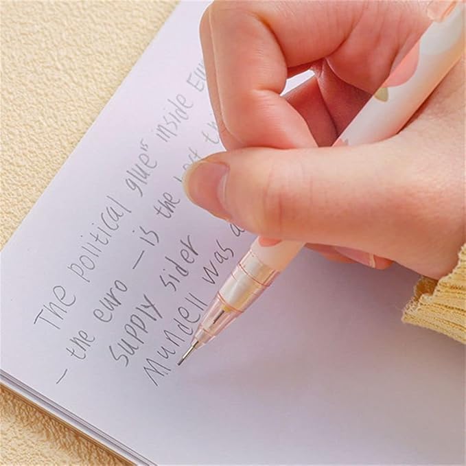 Jowxsx 1Pc Pink Mechanical Pencil 0.5mm Pencil Refill Automatic Pencils Cute Peach Press Automatic Mechanical Stationery School Office Supplies Writing and Correction Supplies