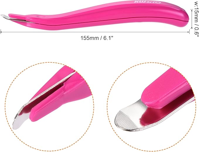 MECCANIXITY Staple Remover Tools, Magnetic Staplers Puller for Office Home Desktop Accessory, Rose Red