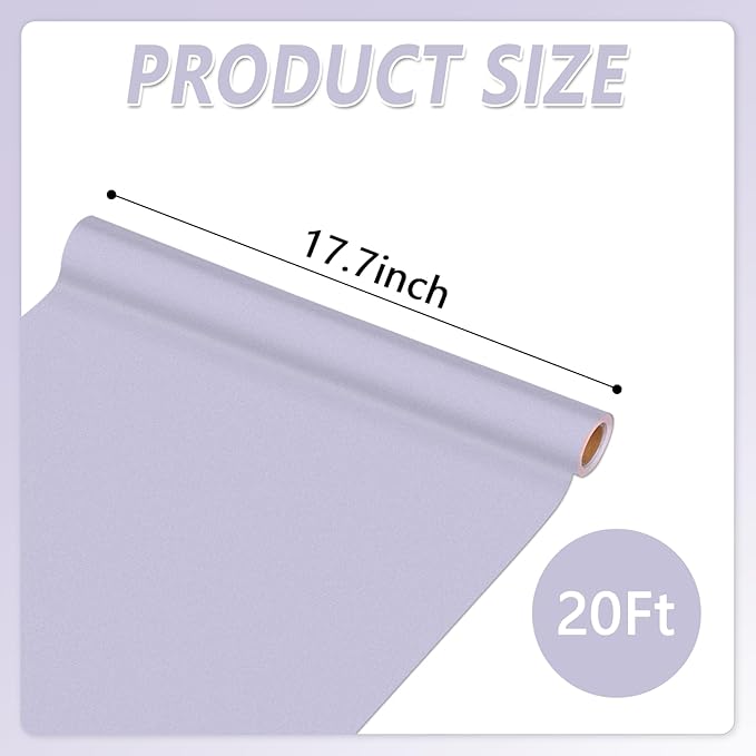 Light Purple Bulletin Board Paper Roll Lavender Bulletin Board Background Paper Back to School Classroom Decoration Poster for Art Craft DIY Projects Home Office Classroom Party Supplies 17.7in x 20ft
