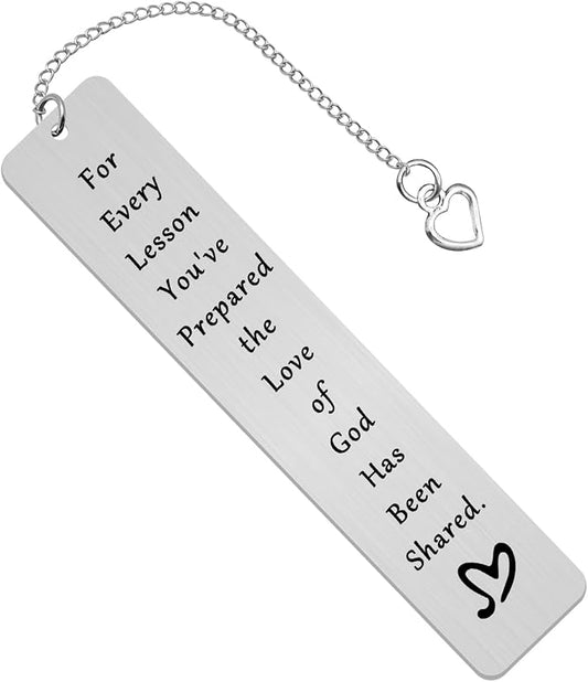 Bookmark Gifts for Sunday School Teacher Bible Teacher Appreciation Gift Religious Teacher Gift Christian Gift for Teacher End of Year Christmas Birthday Thank You Gift for Teacher