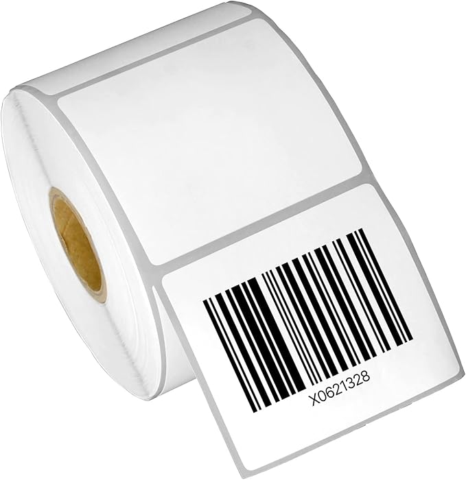 (10 Rolls, 7000 Labels) 2.25" x 2" Direct Thermal Blank Shipping Labels for Rollo Printer & Zebra Desktop Printers - 1" Core, UPC Barcode Postage Address SKU Sticker - Adhesive Perforated