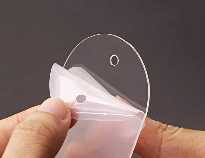 Blank Clear Acrylic Bookmakrs Penta Angel 20Pcs Plastic Craft Transparent Acrylic Bookmakrs with 20Pcs Small Bookmakrs Tassels for DIY Projects and Graduation Gift Tag (Semicircle)