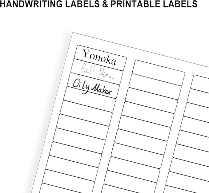 0.5" x 1.75" Return Address Labels, 38400 White Printable Shipping Labels, 480 Sheets, Compatible with Laser & Inkjet Printers, Self-Adhesive Stickers for Mailing & Organization