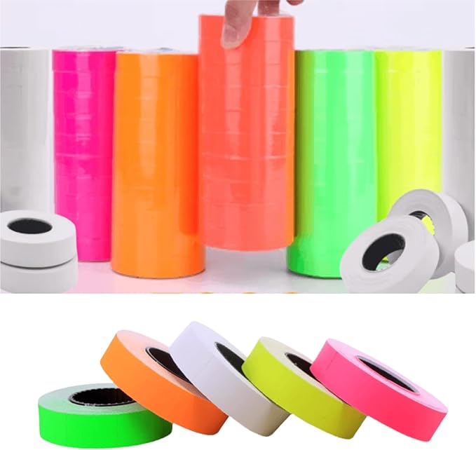 MX-6600 Price Labels | Double Line Pricemarker Labels Paper for MX-6602/YH-689/G6600/CN-6600EOS | Price Gun Stickers |10 Rolls/5000pcs, Without Gun (Yellow)