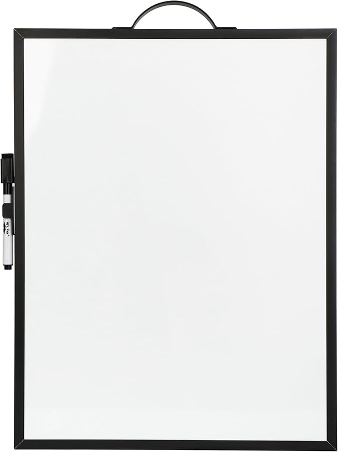 Mr. Pen- Small Magnetic White Board, 16"x12", Double-Sided Magnetic Dry Erase Board with Handle & Dry Erase Marker, Portable Aluminum Frame Whiteboard for Office, Home, Classroom, Studying & Planning
