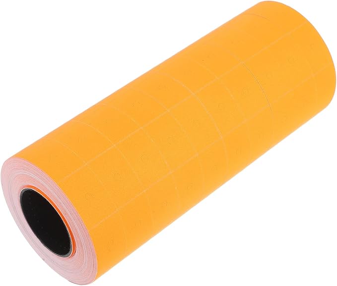 10 Rolls Compatible 6600 Double Row Orange Price Labels and Stickers for Retail Pricing with Labeler Accessories