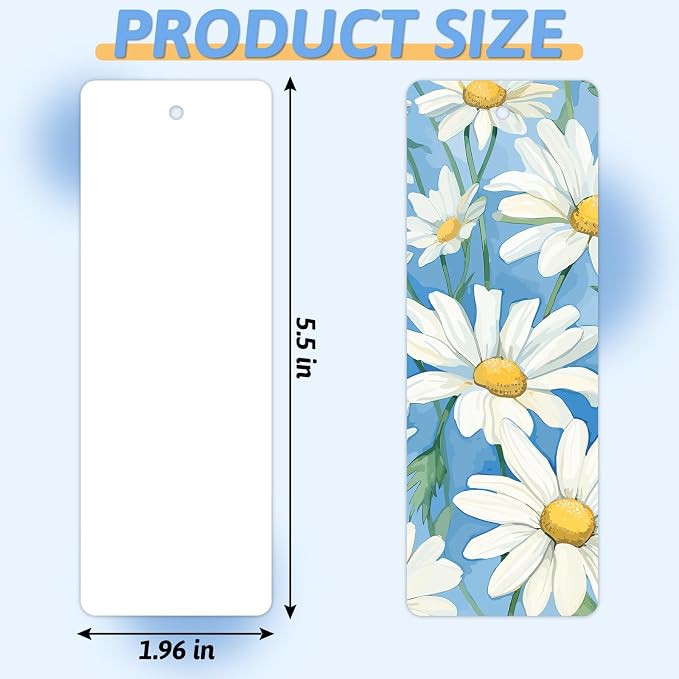 DSYIL 200 PCS Blank Bookmarks Bulks – White Paper Book Mark Blanks 350GSM Cardstock DIY Bookmark for Craft Projects Gifts Tags and Library Donations, 5.5 x 2 Inches