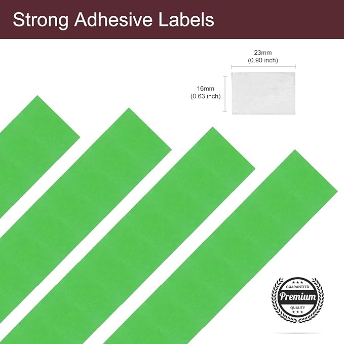 Motex 2 Line Blank Labels - 20,000 Green Blank Price and Date Gun Labels with 1 Ink Roller, Fits MX-2316NEW
