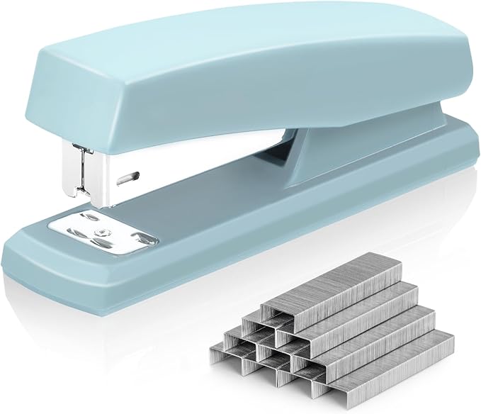 Deli Stapler, Desktop Staplers with 640 Staples, Office Stapler, 25 Sheet Capacity, Blue