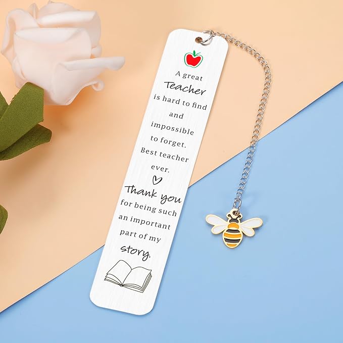 End of School Year Gifts for Tteacher Mentor from Students, Teacher Appreciation Summer Bookmark Gifts for Women Men, Christian Grad Retirement Birthday Gift, Thank You Presents for Retired Teacher