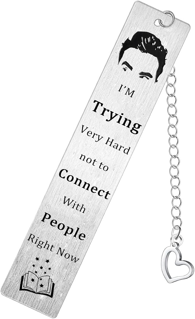 TV Show Bookmark Gifts David Merchandise Souvenir for Book Lover I’m Trying Very Hard Present for SC TV Show Fans who Love to Read (Trying Very Hard)