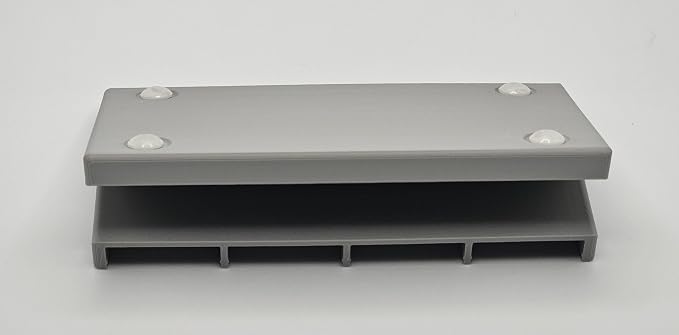 Remote Holder Organizer Pedestal Caddy compatible with Lutron Pico Remotes, Anti-Slip Feet, Holds 4 Remotes, Grey, Indoor Use Only